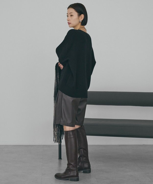 AMERICAN HOLIC バイパチ前振りニットプルオーバー Black