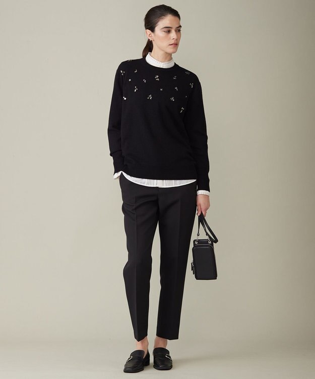 ICB 【洗える】 ジュエルニットプルオーバー ブラック系