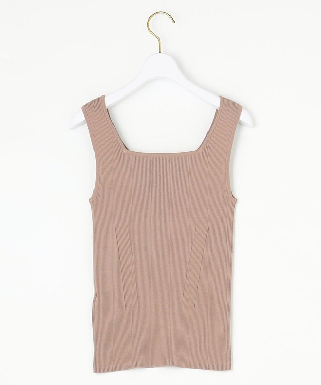 ANY SIS 【洗える】2WAYニット タンクトップ モカ