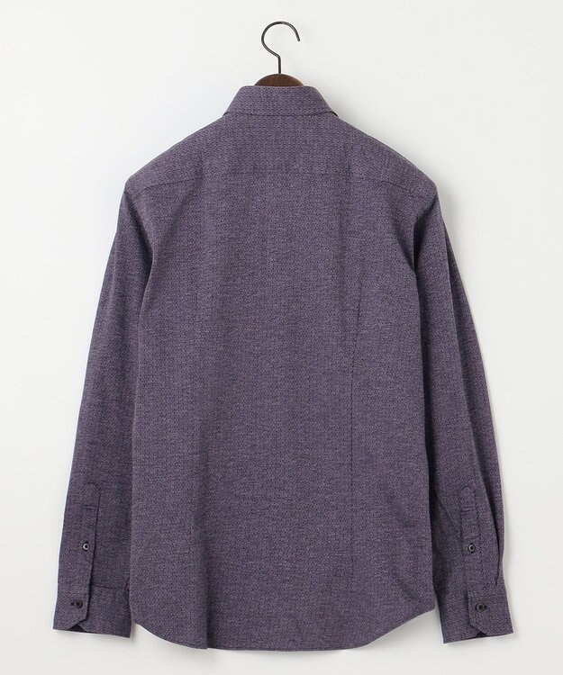 JOSEPH ABBOUD 【洗える】ドットジャガード ジャージー シャツ パープル系7