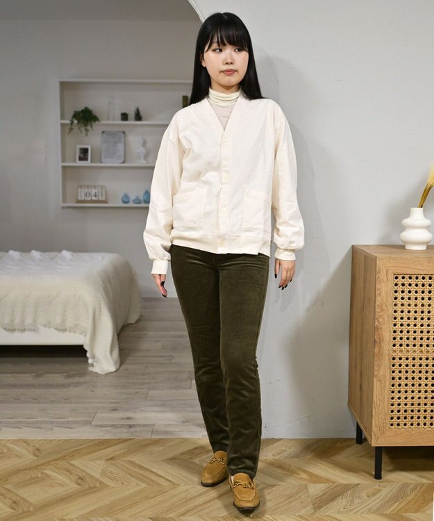 caqu caqu x GoodOn 9ozジャージー カーディガン ivory