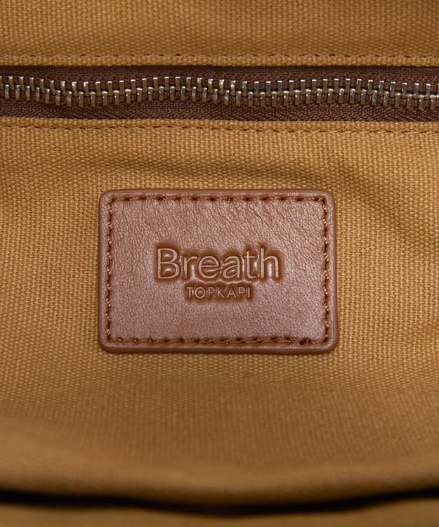 TOPKAPI 【Breath TOPKAPI】シティ プリント キャンバス スクエアトートバッグ / ショルダー付き ブラウン