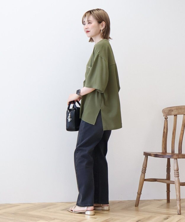 AMERICAN HOLIC 【WEB限定】ミリタリーWポケットスキッパーシャツ Khaki