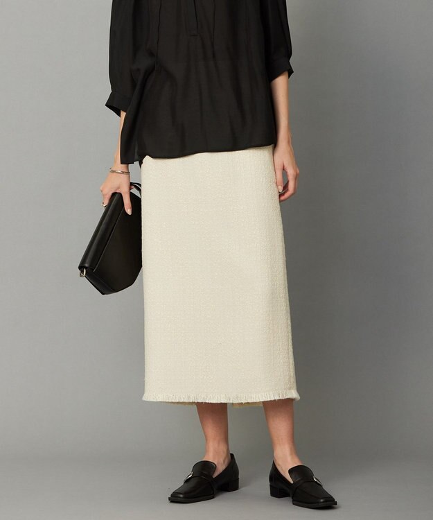 ICB スラブヤーンツイード ナロースカート トープ系