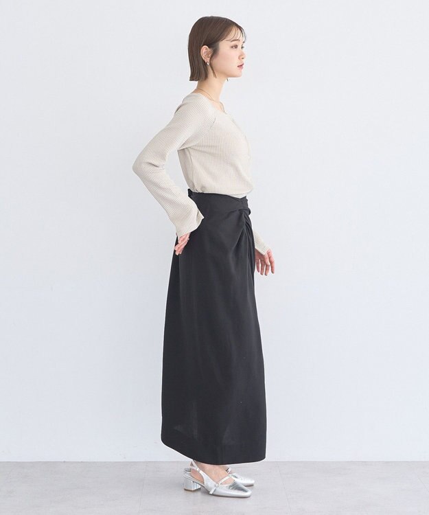 earth music&ecology ウエストツイストアシメスカート Black