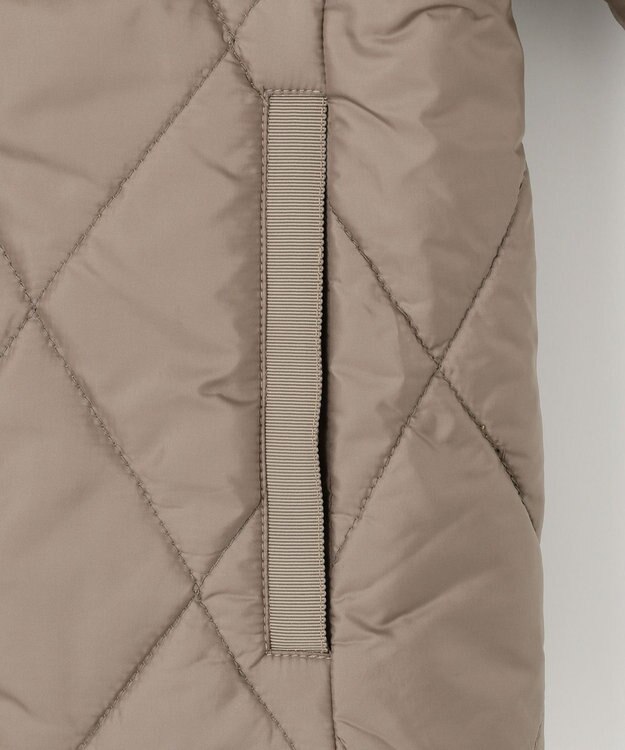 J.PRESS LADIES 高密度タフタ キルティング ショート コート ブラウン系