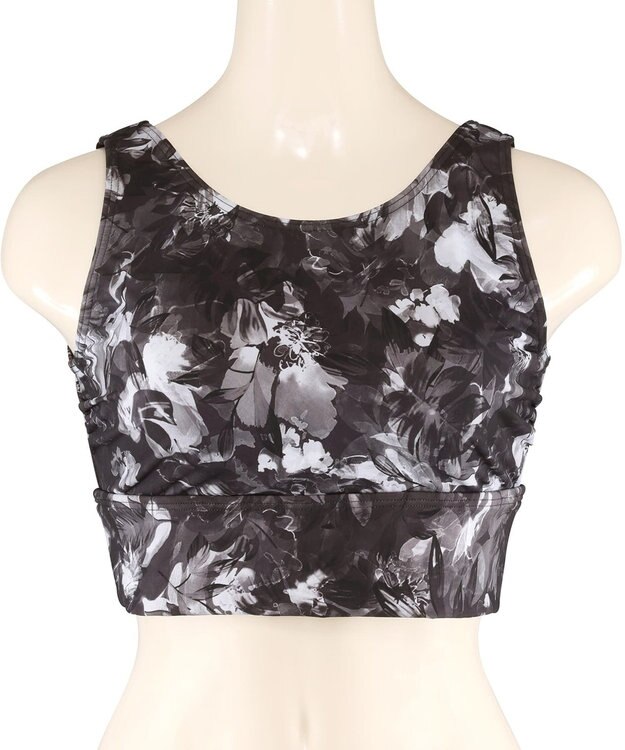 San-ai Resort（三愛水着楽園） 【水陸両用】　プリントブラトップ　M・L　【Reir（レイール）】 ブラック