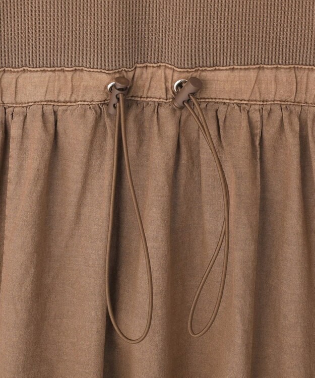 Green Parks ドロストピグメントドッキングワンピース Brown