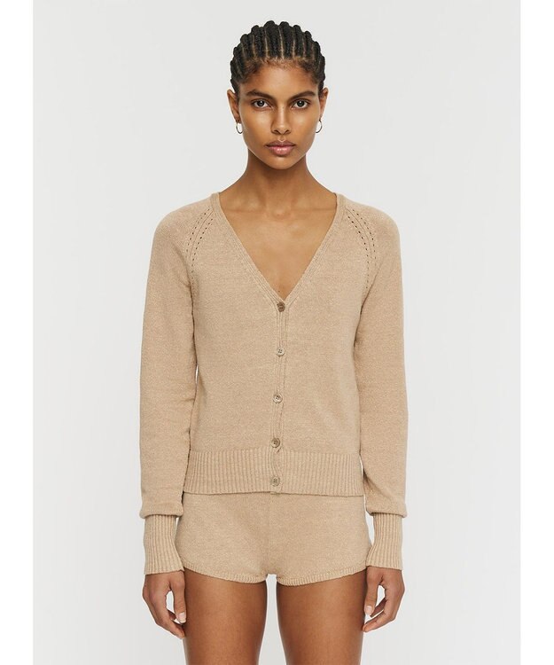 JOSEPH 【洗える】リネンブレンド  カーディガン Sesame