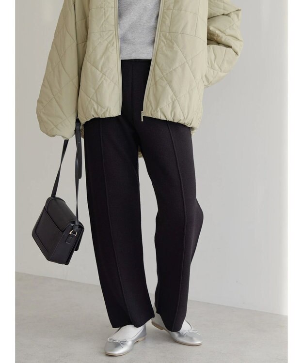 AMERICAN HOLIC バイパチ総針ニットパンツ Black