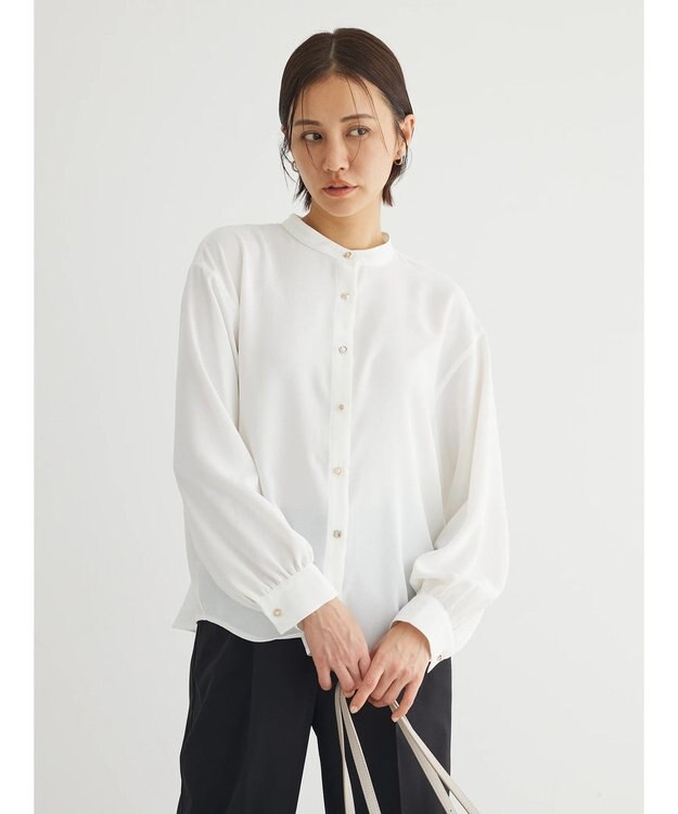 Green Parks ・ＥＬＥＮＣＡＲＥ　ＤＵＥ　バックプリーツブラウス Off White