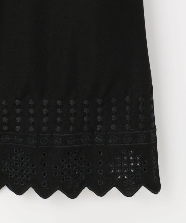 23区GOLF 【WOMEN】カノコ刺繍 ノースリーブ シャツ ブラック系