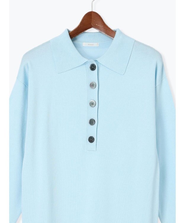 Te chichi ニットポロワンピース《2025Autumn catalog vol.2 item》 ブルー