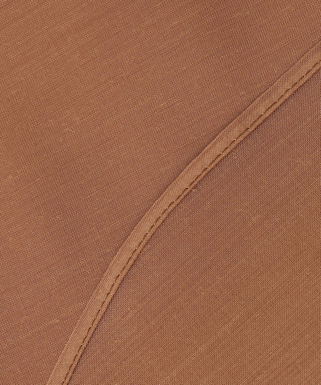 23区 S ウールシアーボイル バンドカラー シャツ キャメル系