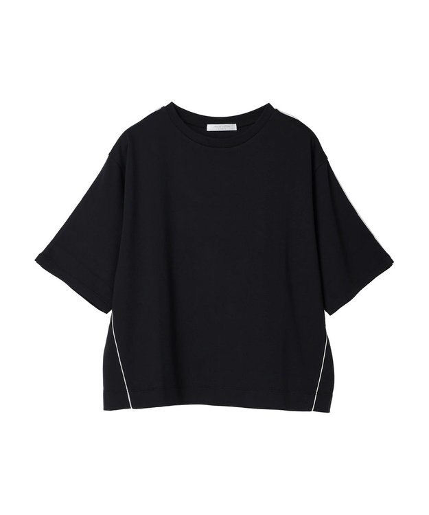 Green Parks ライン使いポンチカットプルオーバー Black