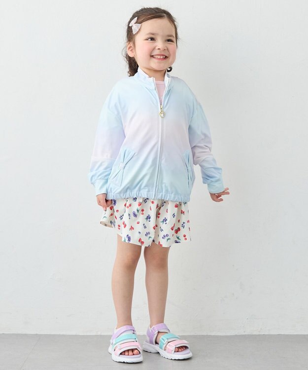 ANY KIDS 【洗濯機可能/速乾/接触冷感/水陸両用】UVカット ラッシュガード レインボー