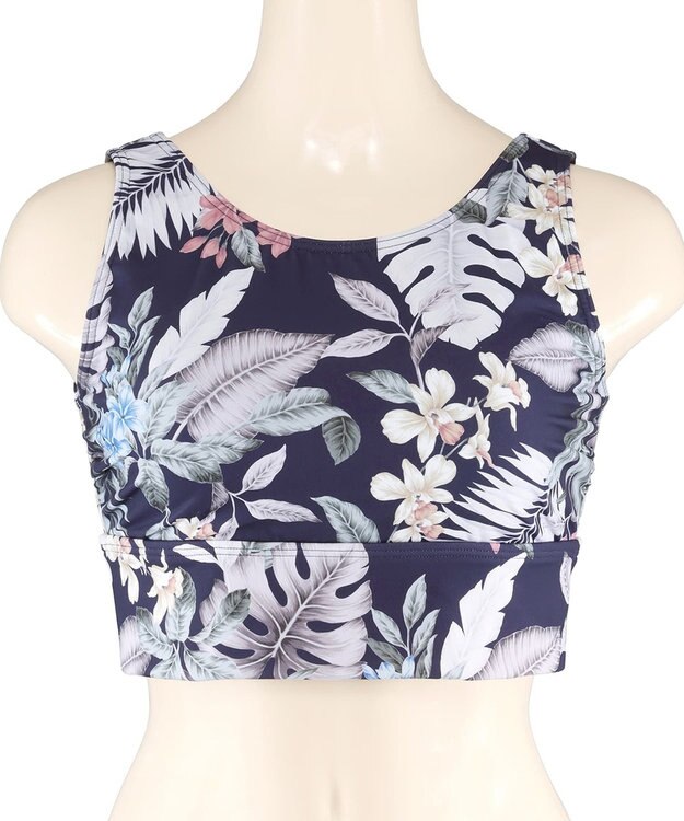 San-ai Resort（三愛水着楽園） 【水陸両用】　プリントブラトップ　M・L　【Reir（レイール）】 ネイビー