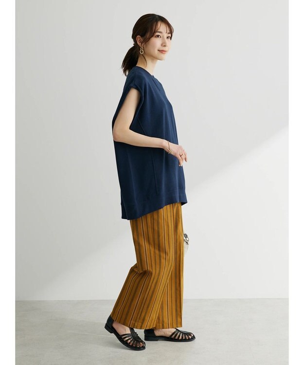 Green Parks ・Ｄｏｕｂｌｅ　Ｆｌａｇｓ　ウラケノースリーブスウェット Navy