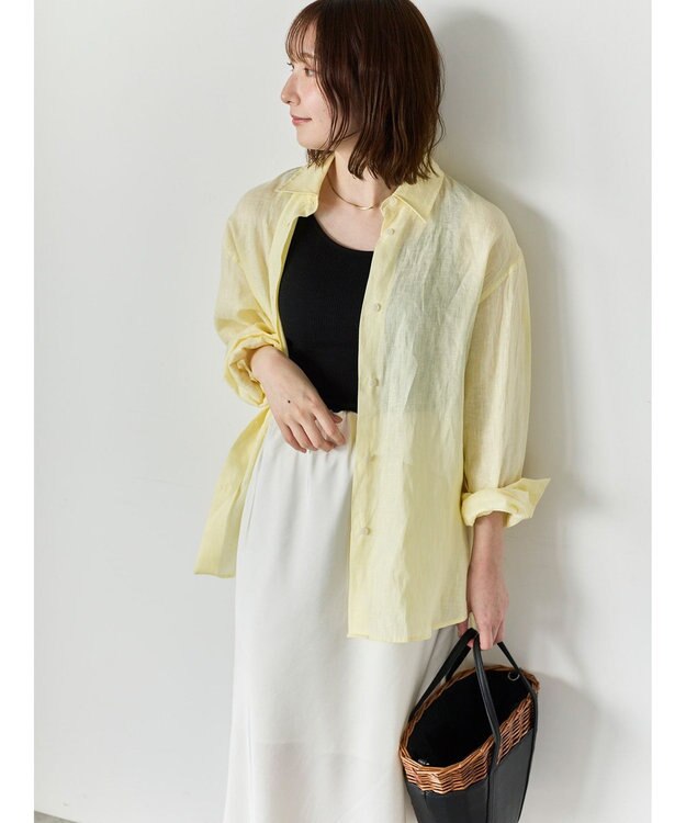 Te chichi フレンチリネンシャツ イエロー