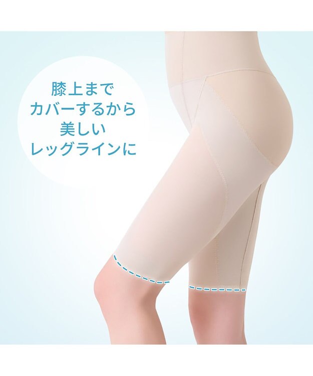 BRADELIS New York 【Yukine inc. 】ゆきねえモアソフト快適ホールドガードル24 接触冷感で汗をかいても快適補正 クリームベージュ