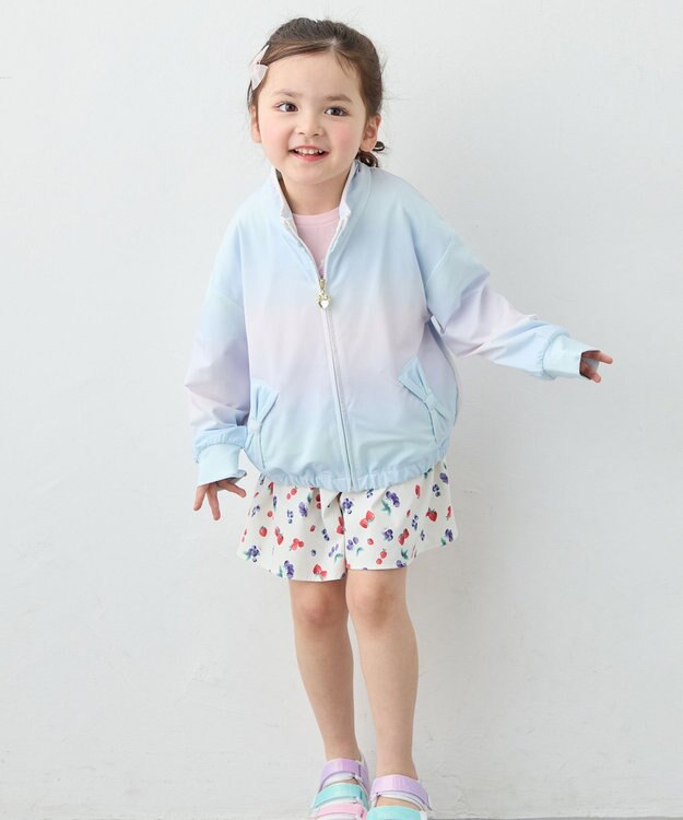 ANY KIDS 【洗濯機可能/速乾/接触冷感/水陸両用】UVカット ラッシュガード レインボー