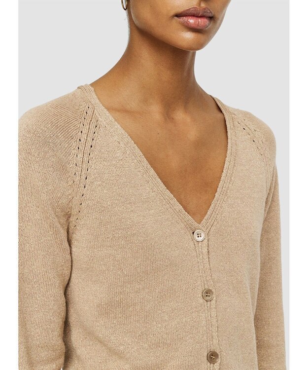 JOSEPH 【洗える】リネンブレンド  カーディガン Sesame