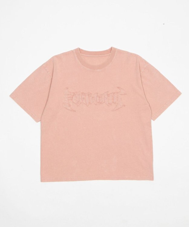 WEGO 【ユニセックス着用ITEM/MLサイズ展開】ブリーチダメージアップリケT（SS） ピンク