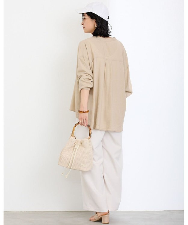 MioFIRANO ガーターステッチバンブーハンドルバッグ 2WAY　FIRANO フィラノ IVORY