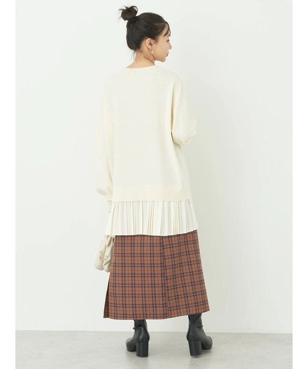 earth music&ecology チェックナロースカート Check Brown