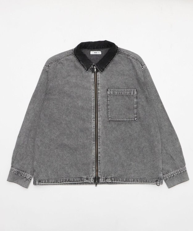 WEGO 【ユニセックス着用ITEM】デニムシャツジャケット デニムブラック