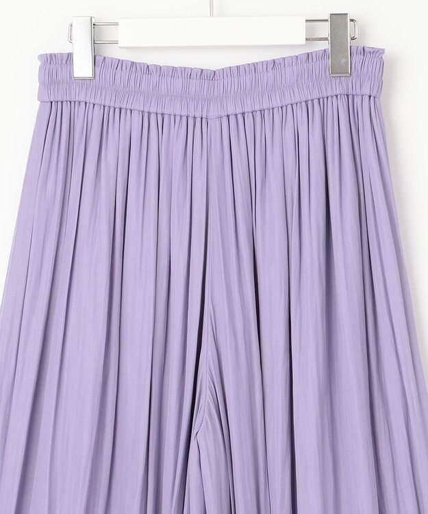 自由区 【WEB限定/洗える】ツイルギャザーパンツ ライラック系