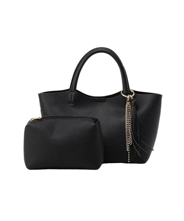 earth music&ecology 【軽量】チャーム付きミニトートバッグ Black