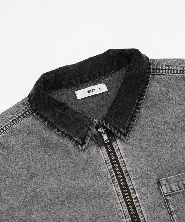 WEGO 【ユニセックス着用ITEM】デニムシャツジャケット デニムブラック