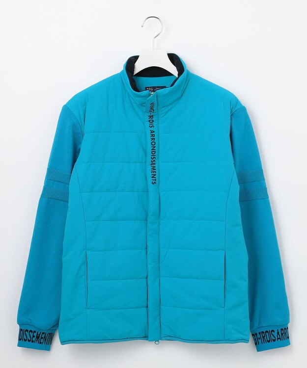 23区GOLF 【MEN】ストレッチ防風中綿ブルゾン ターコイズブルー系