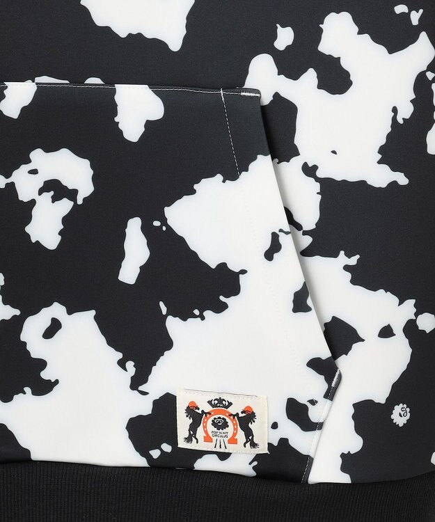 PW CIRCULUS 【MEN】ピント柄 フーディー ブラック系5