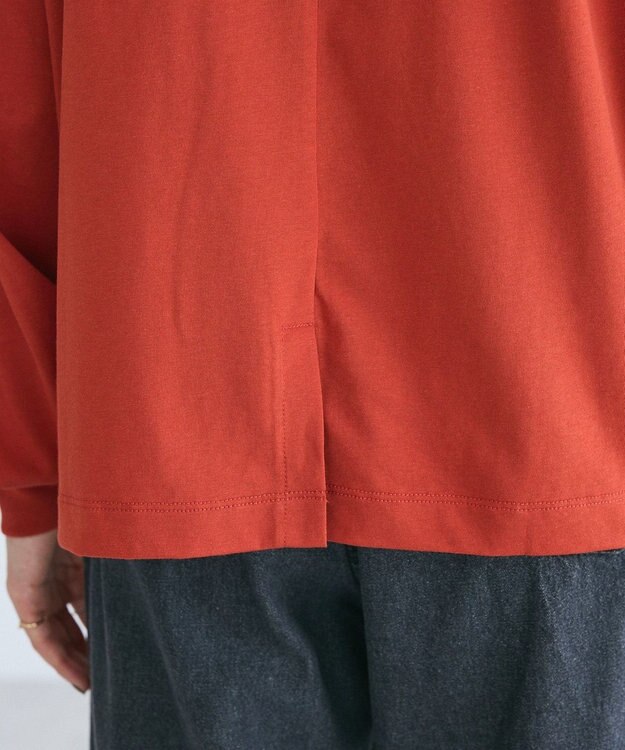 CRAFT STANDARD BOUTIQUE モックネックリングドット長袖プルオーバー Orange