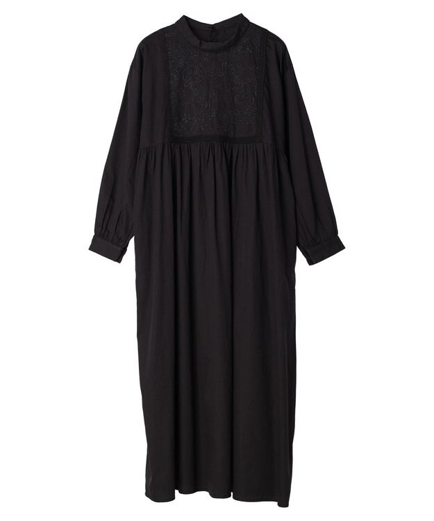 CRAFT STANDARD BOUTIQUE ２ＷＡＹインドコットン刺繍ワンピース Black