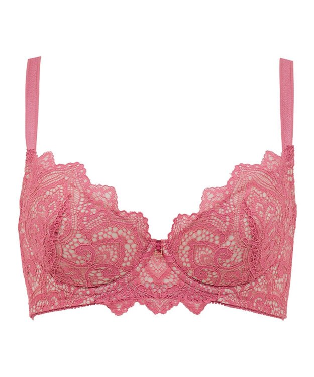 BRADELIS New York 【BRADELIS New York / 育乳補整ブラ・STEP1 集める】ウェンディバックスムーズステップ1ブラ23A2 脇高設計で背中スッキリ マゼンタ