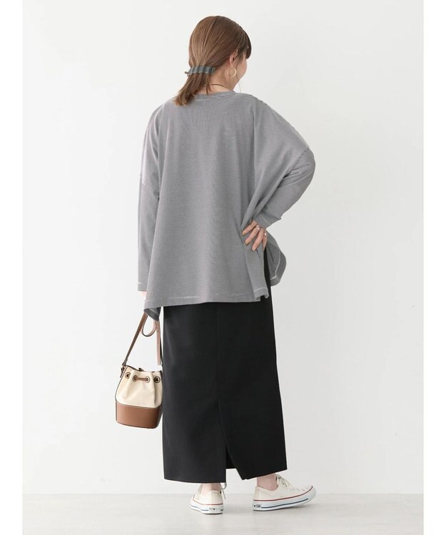 AMERICAN HOLIC ＵＶカット加工ワイドカットプルオーバー Border Black