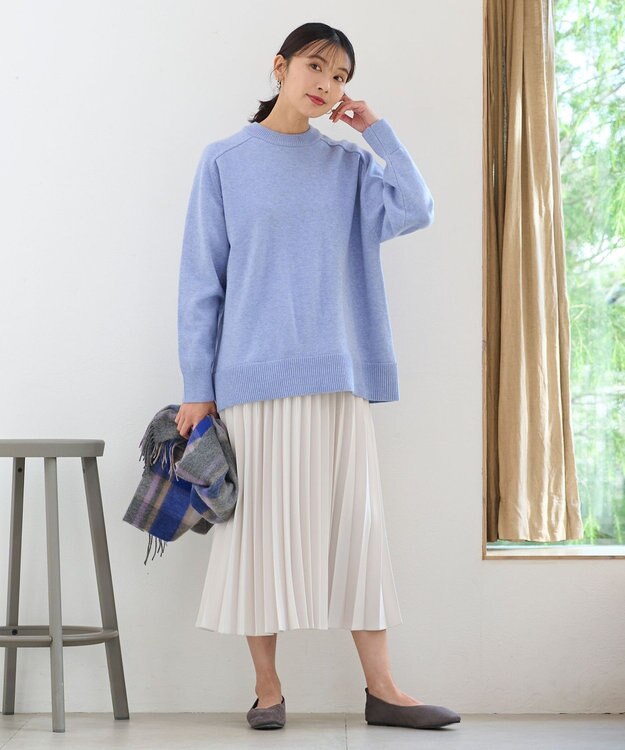 ANY 【14色展開/洗える】ウーリッシュ プリーツスカート エクリュ