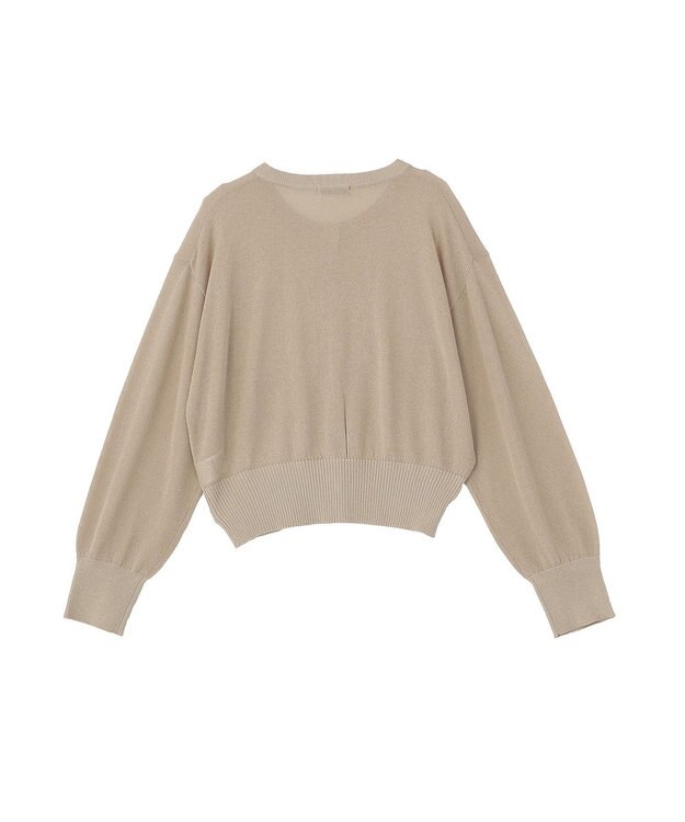 earth music&ecology ボタンアソートクルーネックカーディガン Beige