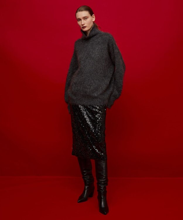 BEIGE， CARMES / モヘアニット C.Gray