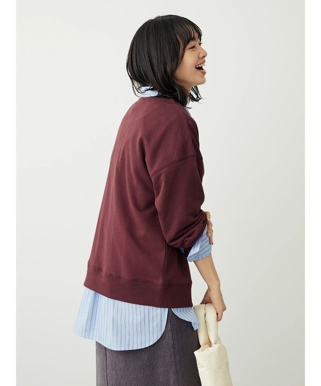 Green Parks アソートロゴ裏毛プルオーバー Red