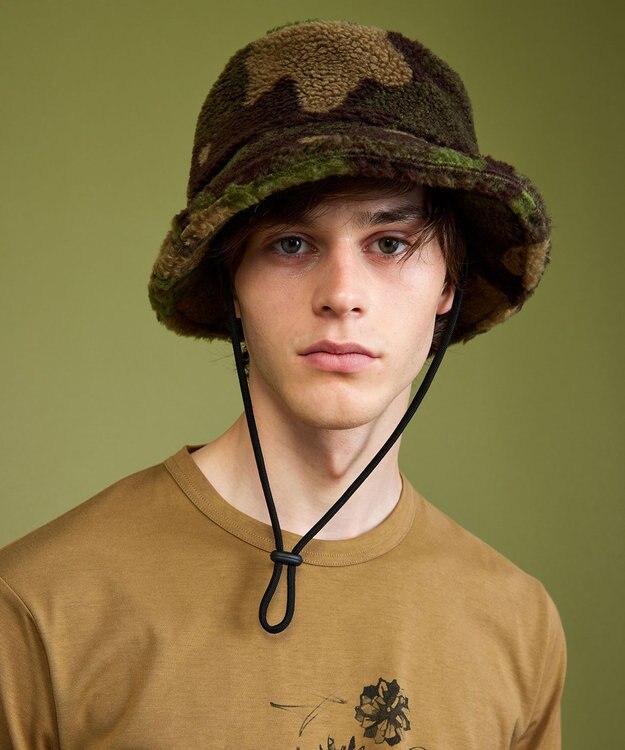 JOSEPH ABBOUD MOUNTAIN カモフラージュフリースハット カーキ系7