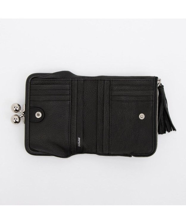 UNBILLION ペルケ perche / マルチスタッズがま口二つ折りウォレット ブラック