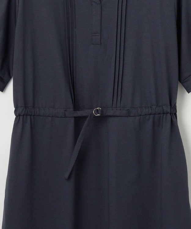 J.PRESS LADIES L 【接触冷感・洗える】プレーティングジャージー ワンピース ネイビー系