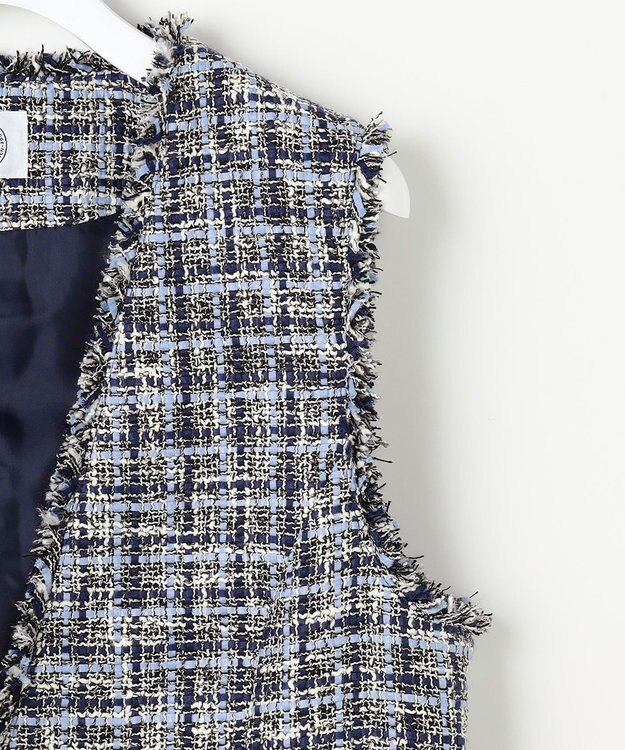 J.PRESS LADIES ファニーツイード ジレ ネイビー系