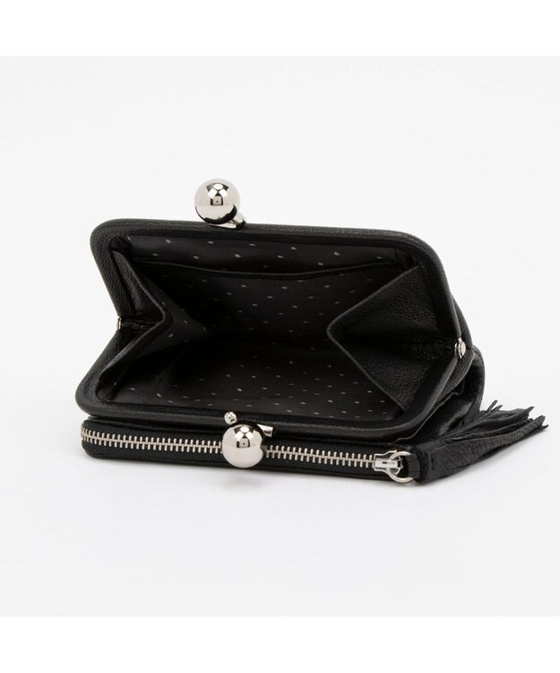 UNBILLION ペルケ perche / マルチスタッズがま口二つ折りウォレット ブラック