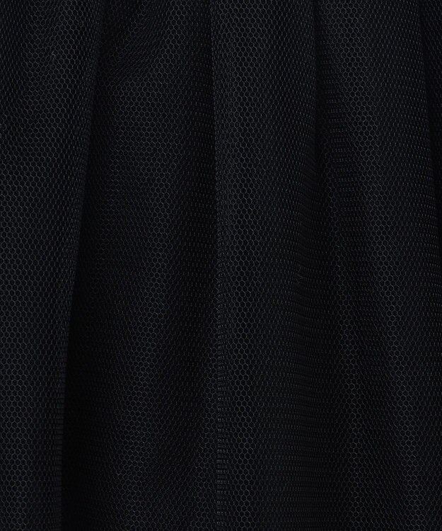 GRACE CONTINENTAL チュールノースリーブ トップ ブラック