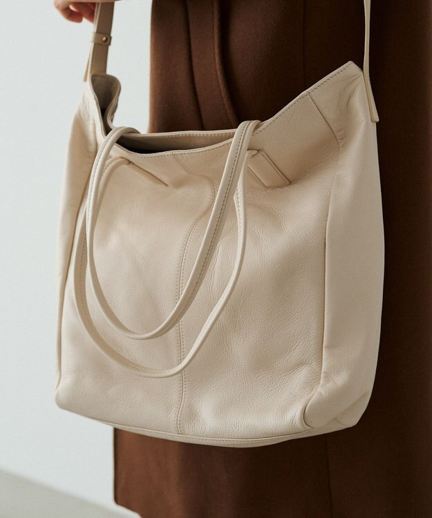 russet 【2025AW新作】《WEB限定》レザー2WAYトートバッグ(CE-1584-WEB) Ivory